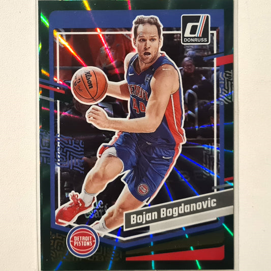 Bojan Bogdanovic 2023-24 Panini Donruss green laser Holo #133 NBA Basketball Detroit Pistons Excellent Sleeved