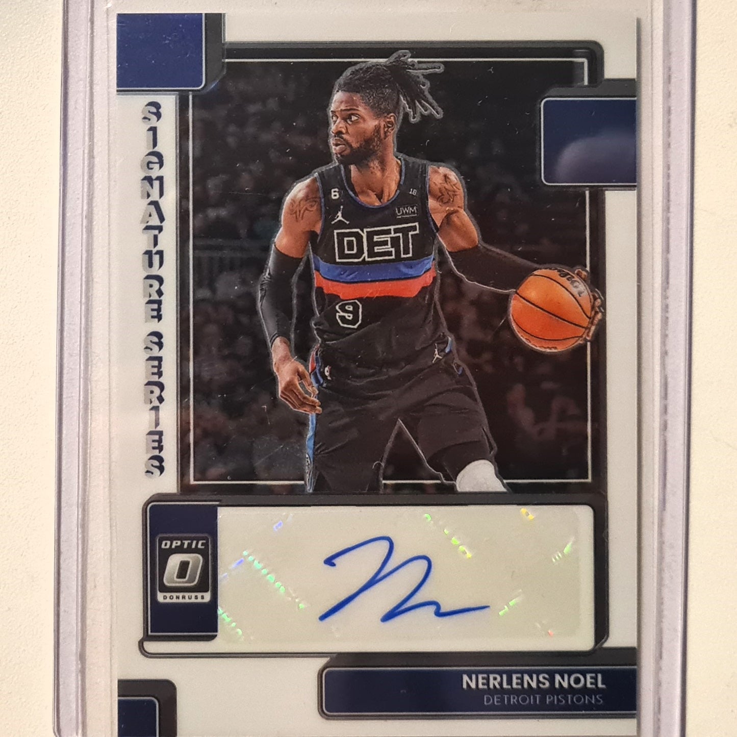 Nerlens Noel 2022-23 Panini Donruss Optic signature style Auto SS-NRN  NBA Basketball Detroit Pistons Excellent Sleeved