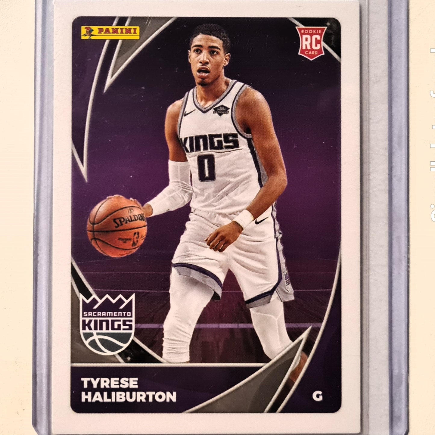 Tyrese Haliburton 2020-21 Panini Sticker card collection Rookie RC #92 NBA Basketball Sacramento Kings Excellent Sleeved