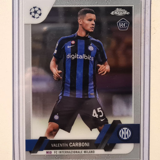 Valentin Carboni 2023 Topps Chrome Champions League Rookie RC #6 NBA Basketball inter Milan Excellent/mint Sleeved