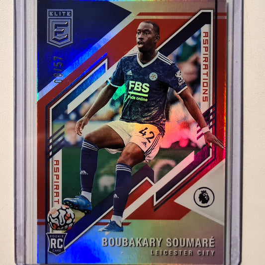 Boubakary Soumare 2021-22 Panini Donruss Elite Aspirations Rookie RC 08/57 #187 Soccer Football Leicester City Excellent/mint Sleeved