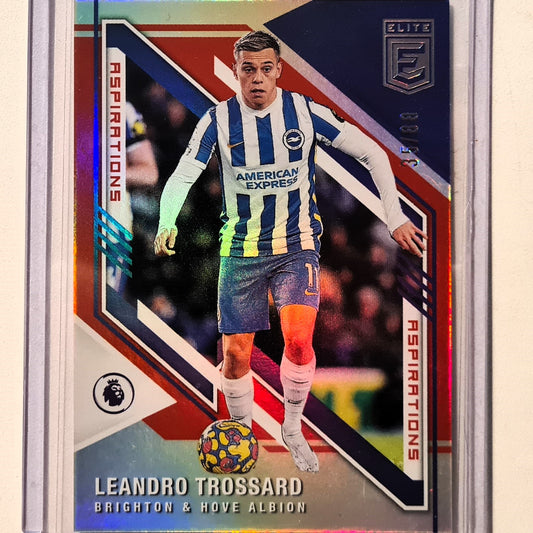 Leandro Trossard 2021-22 Panini Donruss Elite Aspirations refractor 35/88 #28 Soccer Football Brighton Excellent/mint Sleeved