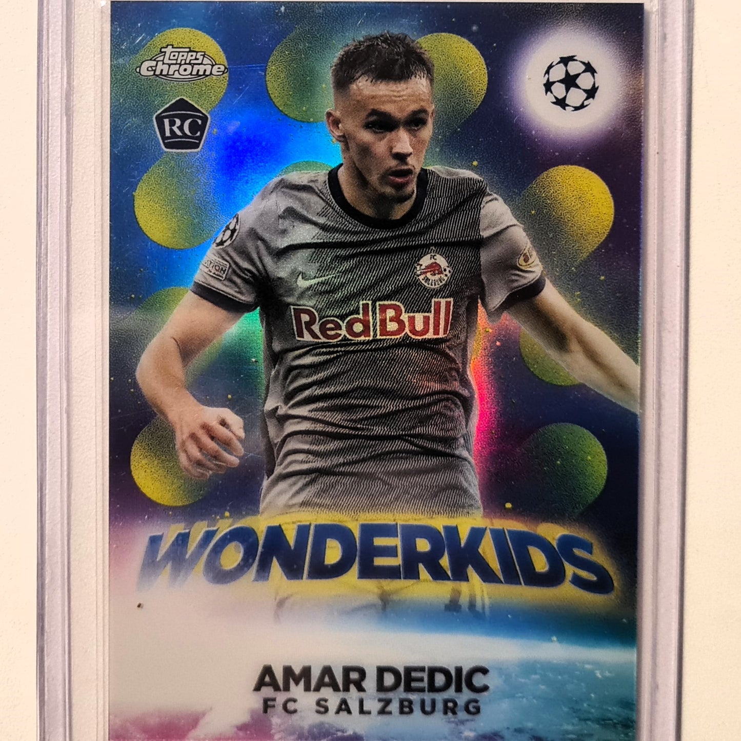 Amar Dedic 2023 Topps chrome champions league Wonderkids rookie RC Holo Numbered 069/125 W-14 Soccer Football Salzburg Excellent/mint Sleeved