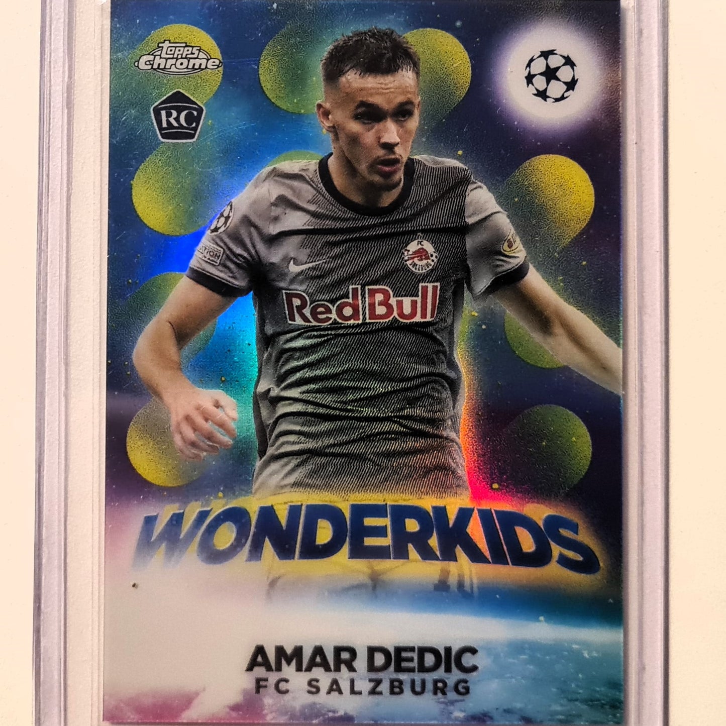 Amar Dedic 2023 Topps chrome champions league Wonderkids rookie RC Holo Numbered 069/125 W-14 Soccer Football Salzburg Excellent/mint Sleeved