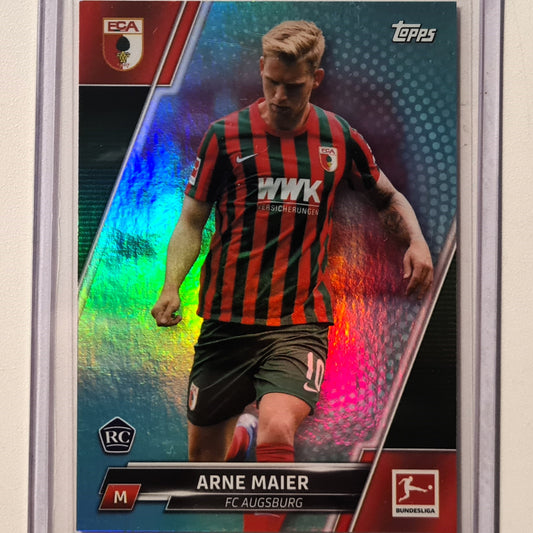 Arne Maier 2022 Topps Bundesliga rookie RC Holo Numbered 091/199 #5 Soccer Football Augsburg Excellent/mint Sleeved