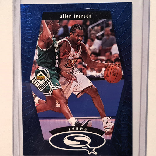 Allen Iverson 1998 Upper-Deck Blue Starquest #SQ20 NBA Basketball Philadelphia 76ers good sleeved