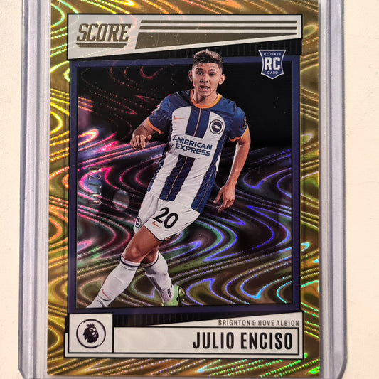 Julio Enciso 2022-23 Panini Score Gold Swirl 02/10 Rookie RC #44 Soccer Football Brighton Excellent/mint sleeved