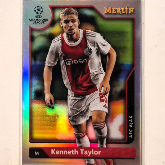 Kenneth Taylor 2022 Topps Merlin Champions League refractor #47 Soccer Football Ajax Excellent/mint sleeved