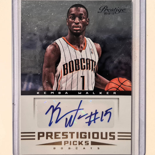 Kemba Walker 2012-13 Panini Prestige prestigious picks Rookie RC Auto #8 NBA Basketball Charlotte Bobcats Excellent/mint sleeved