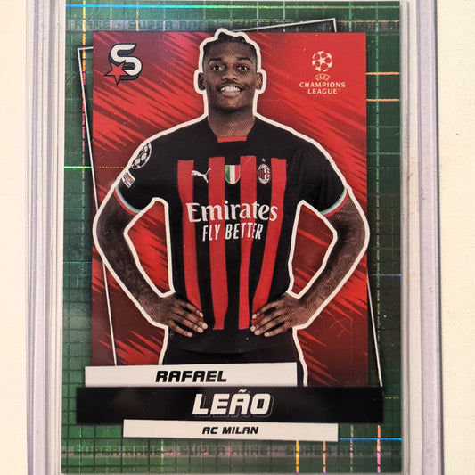 Rafael Leao 2023 Topps Soccer Stars Super rare green 104/199 #74 Soccer Football AC Milan Excellent/mint sleeved