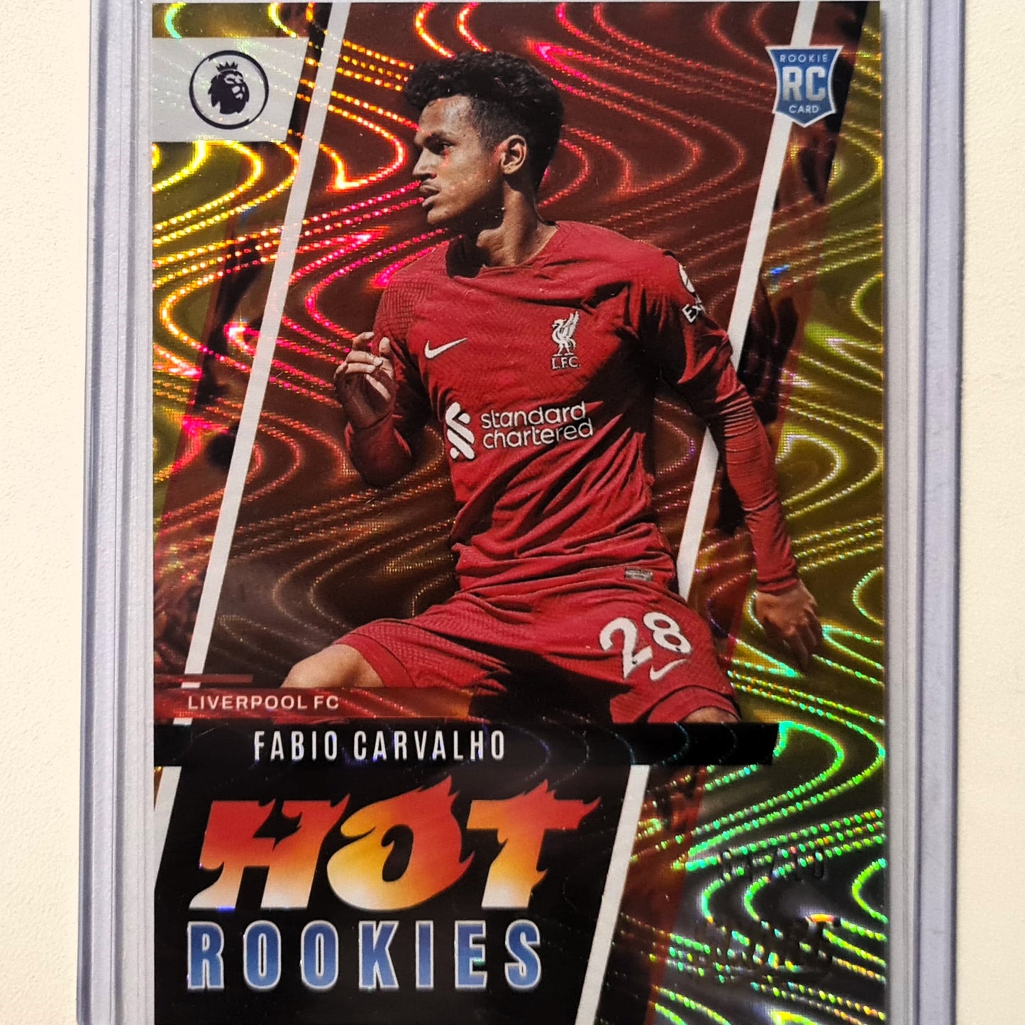 Fabio Carvalho 2022-23 Panini Score Hot Rookies fire swirl RC 04/10  Soccer Football Liverpool Excellent/mint sleeved