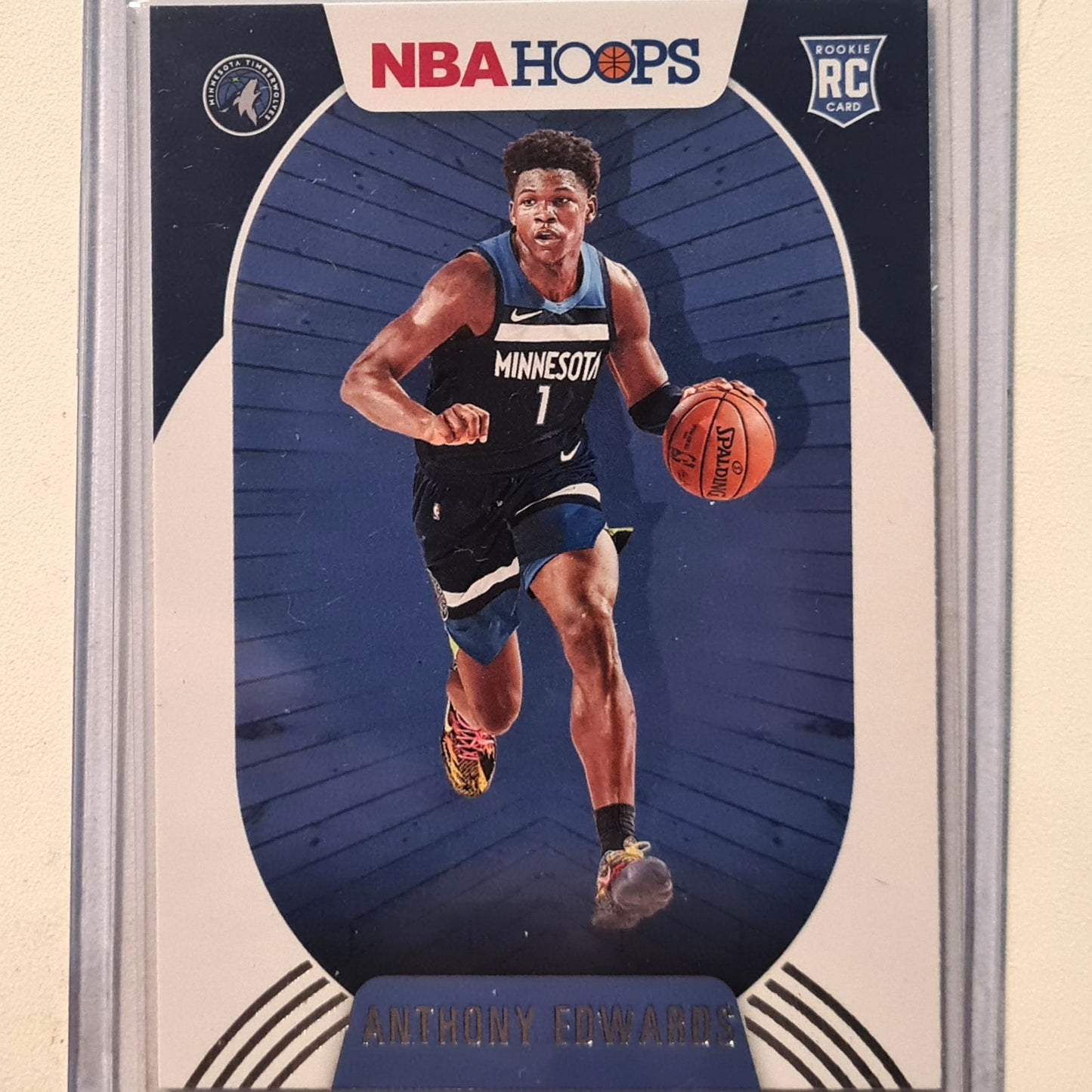 Anthony Edwards 2020-21 Panini NBA Hoops Rookie RC #216 NBA Basketball Minnesota Timberwolves excellent/Mint Sleeved