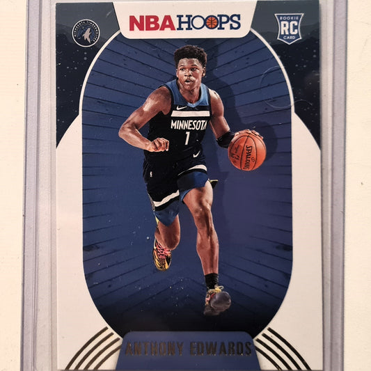 Anthony Edwards 2020-21 Panini NBA Hoops Rookie RC winter edition #216 NBA Basketball Minnesota Timberwolves excellent/Mint Sleeved