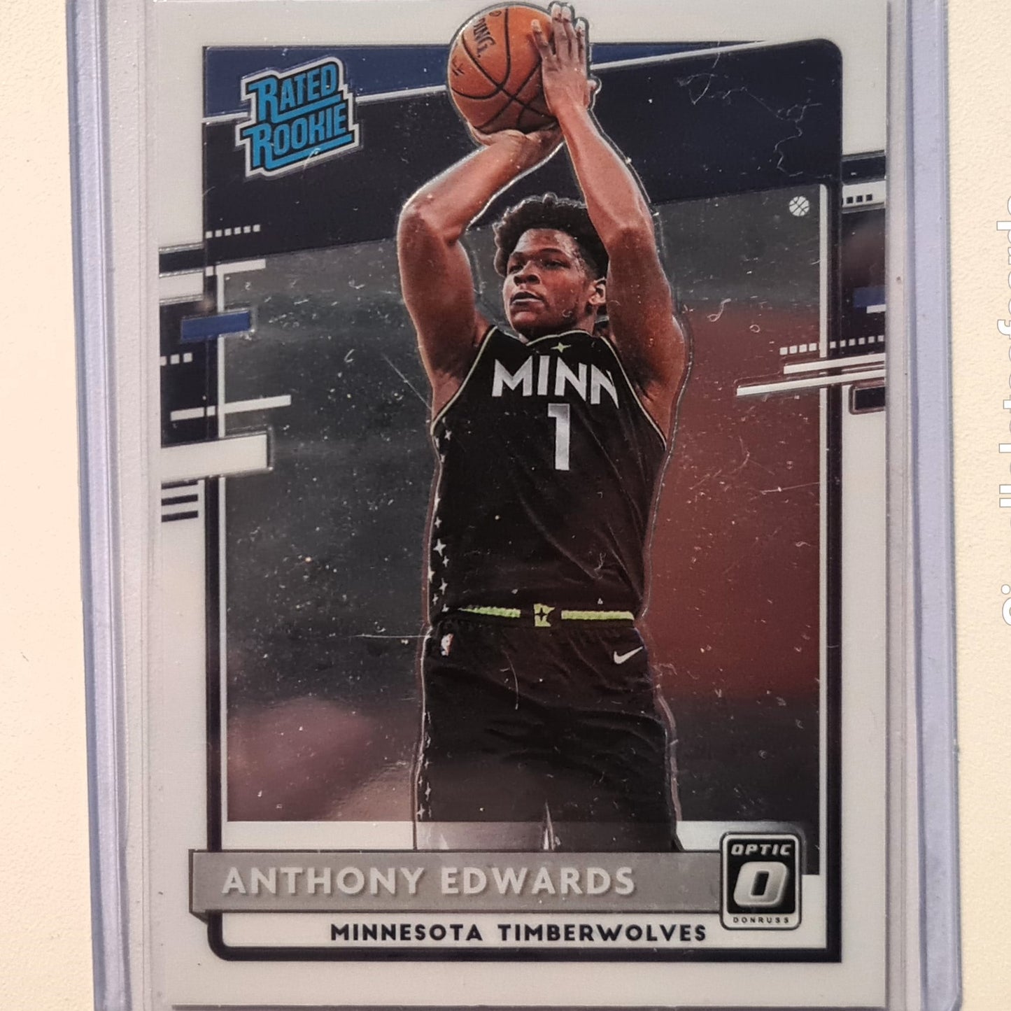 Anthony Edwards 2020-21 Panini NBA Donruss Optic Rated Rookie RC #151 NBA Basketball Minnesota Timberwolves excellent Sleeved