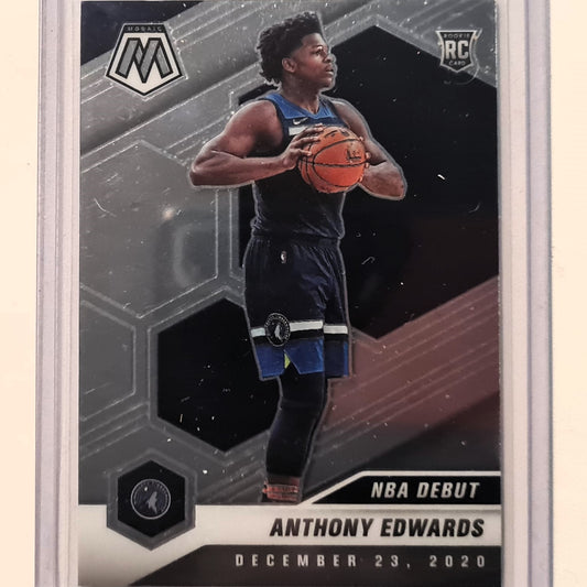 Anthony Edwards 2020-21 Panini Mosaic NBA Debut Rookie RC #261 NBA Basketball Minnesota Timberwolves excellent Sleeved