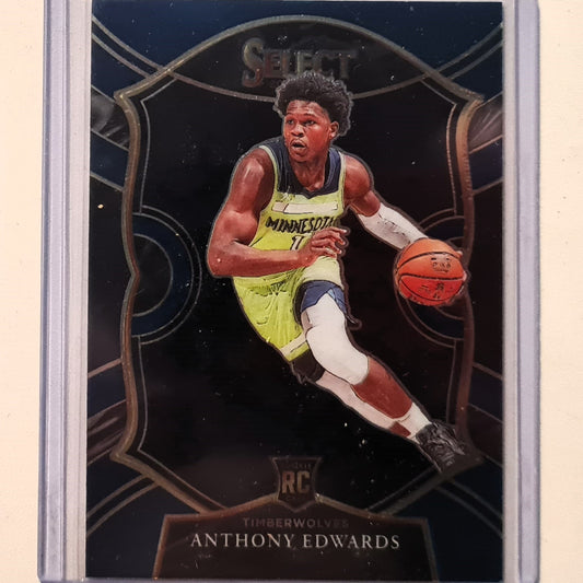 Anthony Edwards 2020-21 Panini Select Concourse blue Rookie RC #61 NBA Basketball Minnesota Timberwolves excellent Sleeved