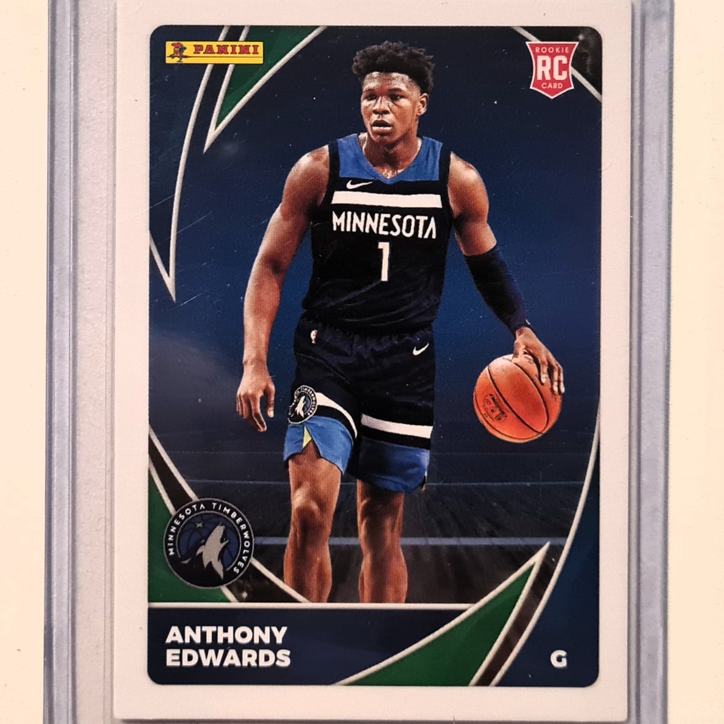 Anthony Edwards 2020-21 Panini Sticker card collection Rookie RC card #81 NBA Basketball Minnesota Timberwolves excellent Sleeved