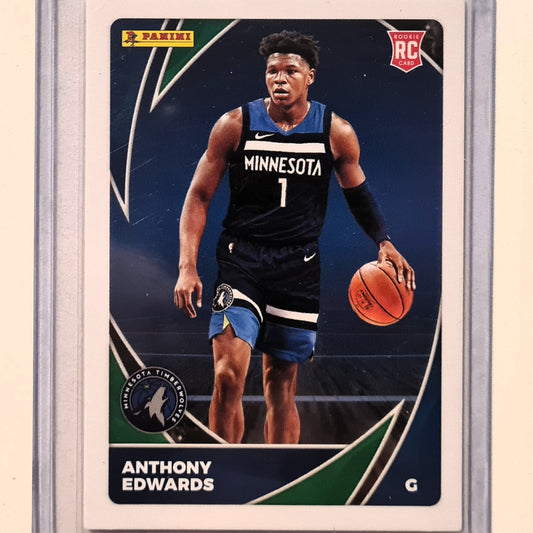 Anthony Edwards 2020-21 Panini Sticker card collection Rookie RC card #81 NBA Basketball Minnesota Timberwolves excellent Sleeved