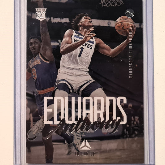 Anthony Edwards 2020-21 Panini Chronicles Luminance Rookie RC #143 NBA Basketball Minnesota Timberwolves excellent Sleeved