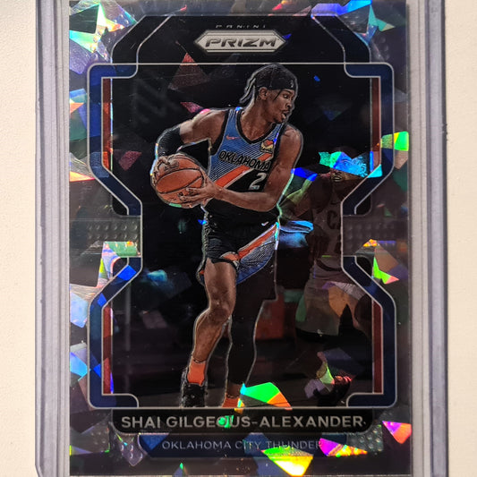 Shai Gilgeous-Alexander 2021-22 Panini Prizm Cracked ice #238 NBA Basketball Oklahoma City Thunder excellent Sleeved