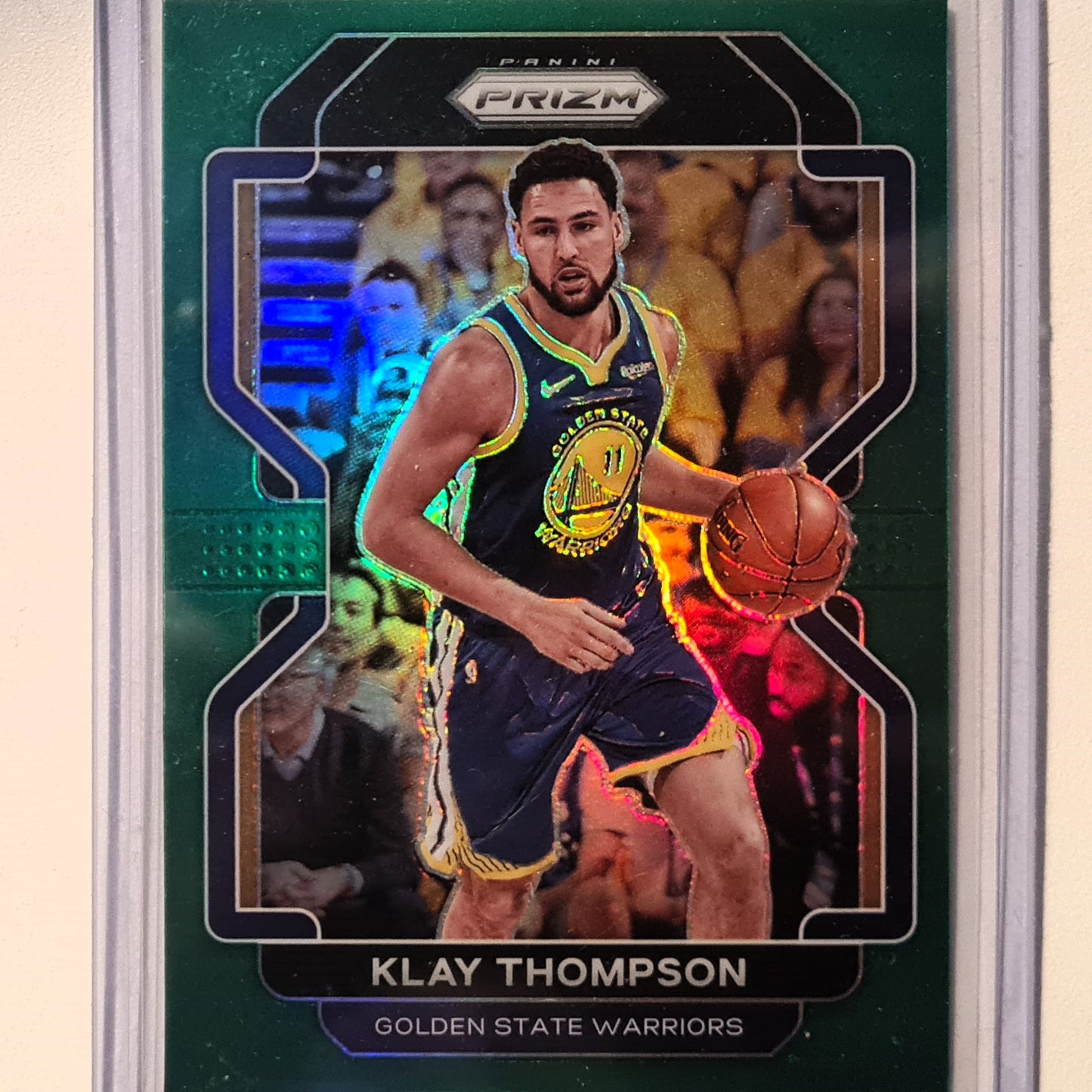 Klay Thompson 2021-22 Panini Prizm Green Holo #92 NBA Basketball Golden State Warriors excellent Sleeved