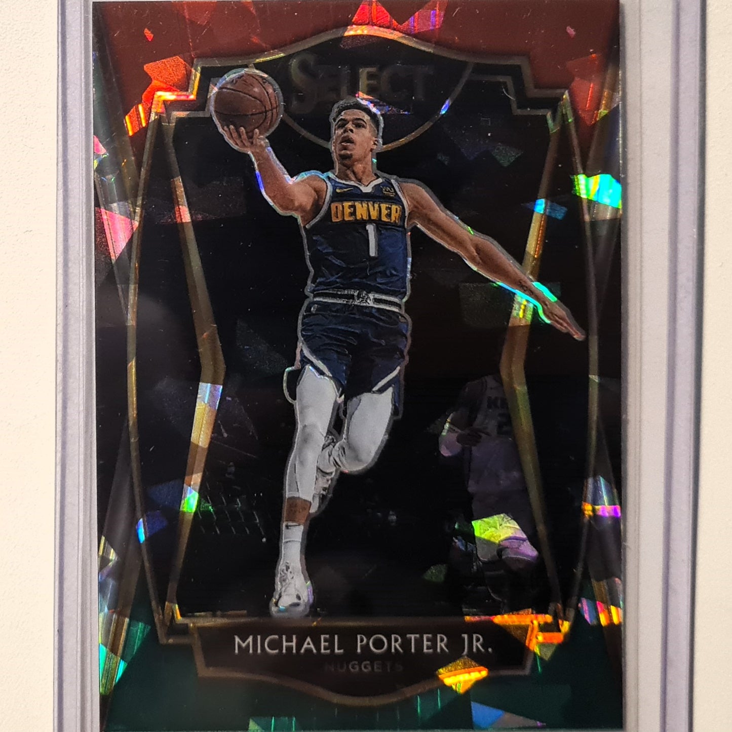 Michael Porter Jr 2020-21 Panini Prizm Green red cracked ice premier level #106 NBA Basketball Denver Nuggets excellent Sleeved