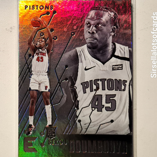 Sekou Doumbouya 2019-20 Panini Essentials Rookie RC #214 NBA Basketball Detroit Pistons Excellent/Mint Sleeved