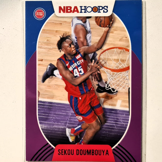 Sekou Doumbouya 2020-21 Panini NBA Hoops purple #105 NBA Basketball Detroit Pistons Excellent Sleeved