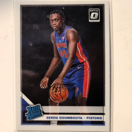 Sekou Doumbouya 2019-20 Panini Donruss Optic Rated Rookie RC #164 NBA Basketball Detroit Pistons Excellent/Mint Sleeved