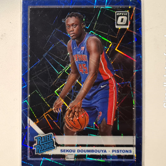 Sekou Doumbouya 2019-20 Panini Donruss Optic Rated Rookie RC Blue Prizm #164 NBA Basketball Detroit Pistons Excellent/Mint Sleeved