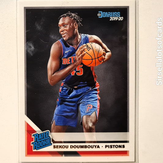 Sekou Doumbouya 2019-20 Panini Donruss Rated Rookie RC #214 NBA Basketball Detroit Pistons Excellent/Mint Sleeved