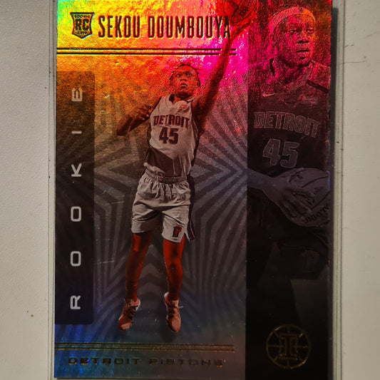 Sekou Doumbouya 2019-20 Panini illusions Rookie RC #195 NBA Basketball Detroit Pistons Excellent/Mint Sleeved