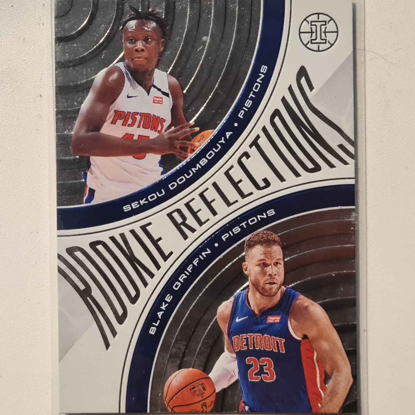 Sekou Doumbouya 2019-20 Panini illusions reflections Blake Griffin Rookie RC #7 NBA Basketball Detroit Pistons Excellent Sleeved