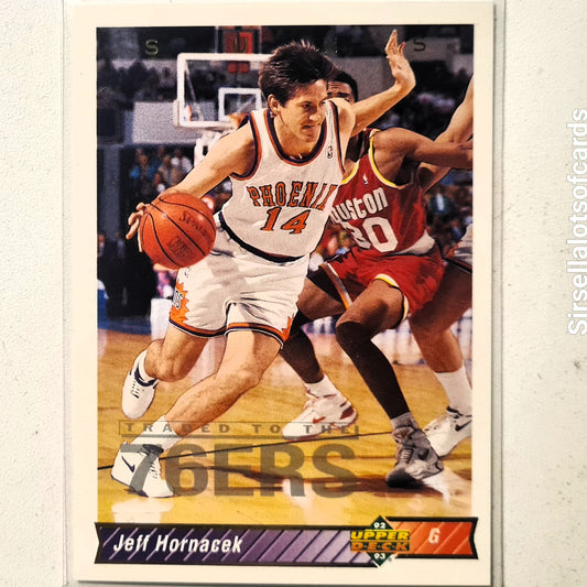 Jeff Hornacek 1991 Upper-Deck #22 NBA Basketball Philadelphia 76ers Excellent Sleeved