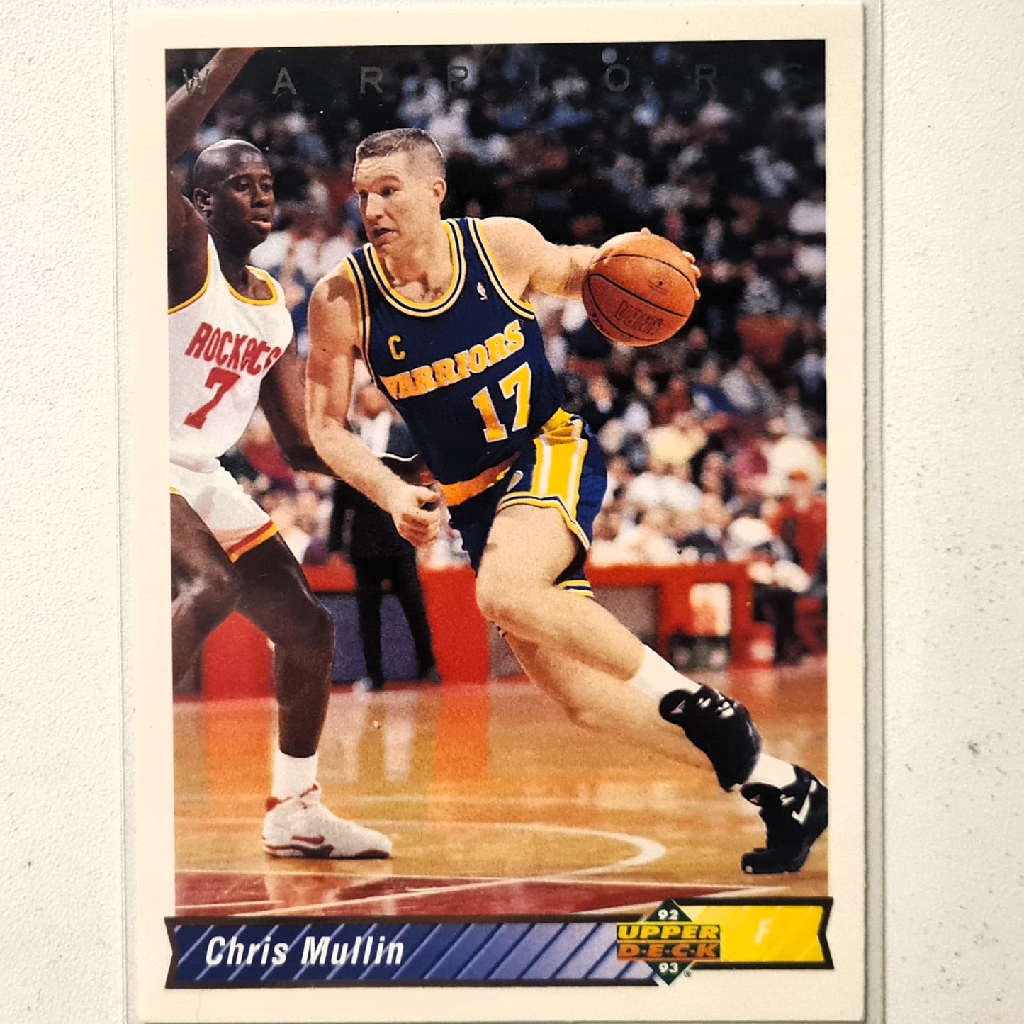 Chris Mullin 1991 Upper-Deck #297 NBA Basketball Golden State Warriors Excellent sleeved