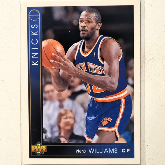 Herb Williams 1991 Upper-Deck #315 NBA Basketball New York Knicks Excellent sleeved