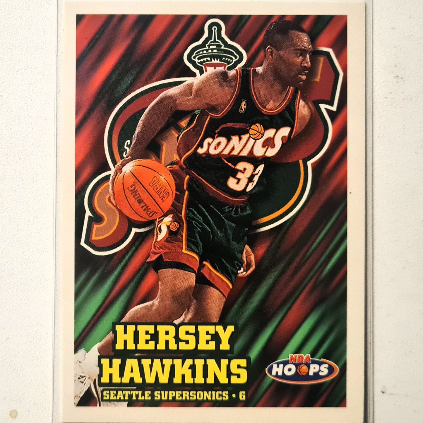 Hersey Hawkins 1997 Skybox NBA Hoops #139 NBA Basketball Seattle Super Sonics Excellent sleeved