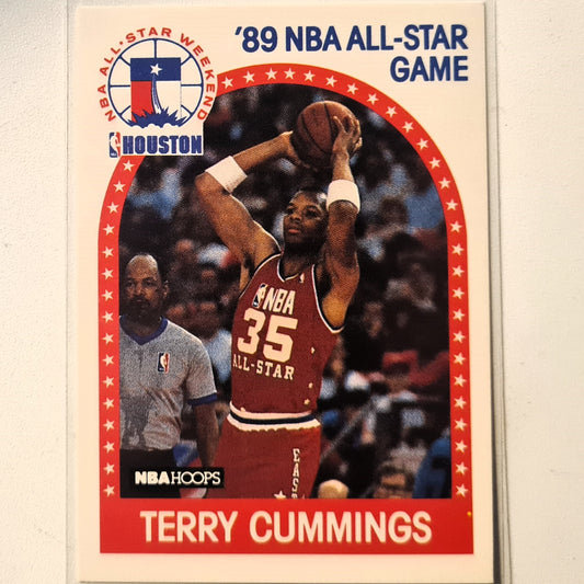 Terry Cummings 1989 NBA Hoops Houston All-Star Weekend #256 NBA Basketball Milwaukee Bucks Excellent sleeved
