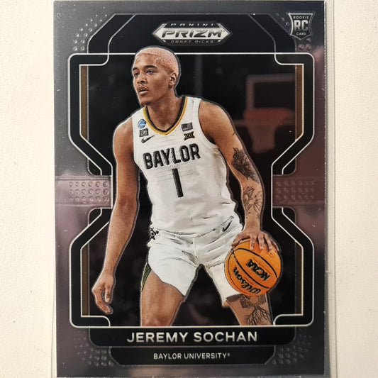 Jeremy Sochan 2022 Panini Prizm Draft picks Rookie RC #61 NBA Basketball Baylor Spurs Excellent sleeved