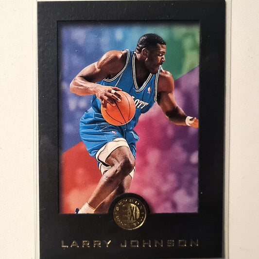 Larry Johnson 1996 Skybox E-XI #8 NBA Basketball charlotte hornets Excellent sleeved