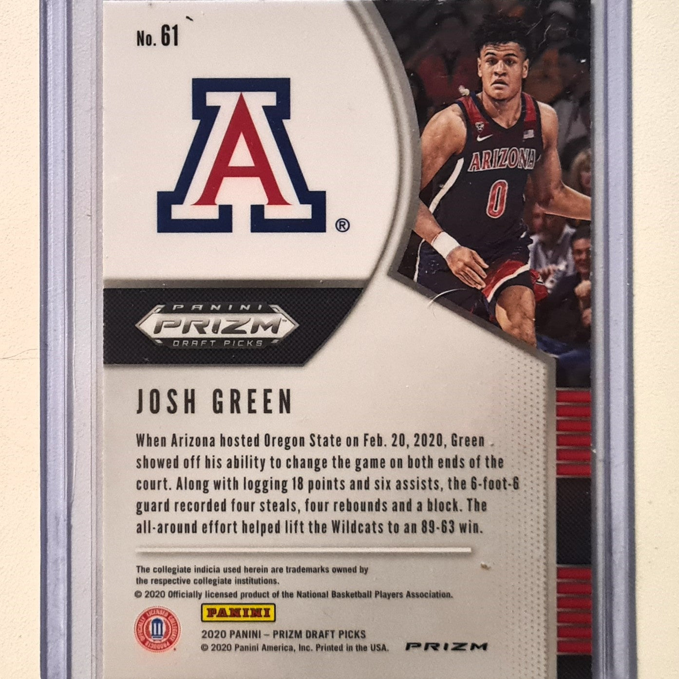 Josh Green 2020 Panini Prizm Draft picks pink cracked ice #61 NBA Basketball Dallas Mavericks  Oregon Excellent sleeved