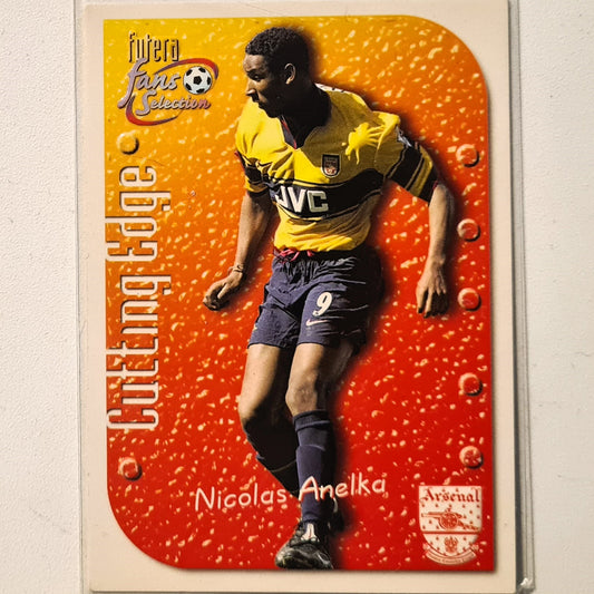 Nicolas Anelka 1999 Futera Fans selection cutting edge insert CE8 Soccer Football Arsenal very good/excellent sleeved