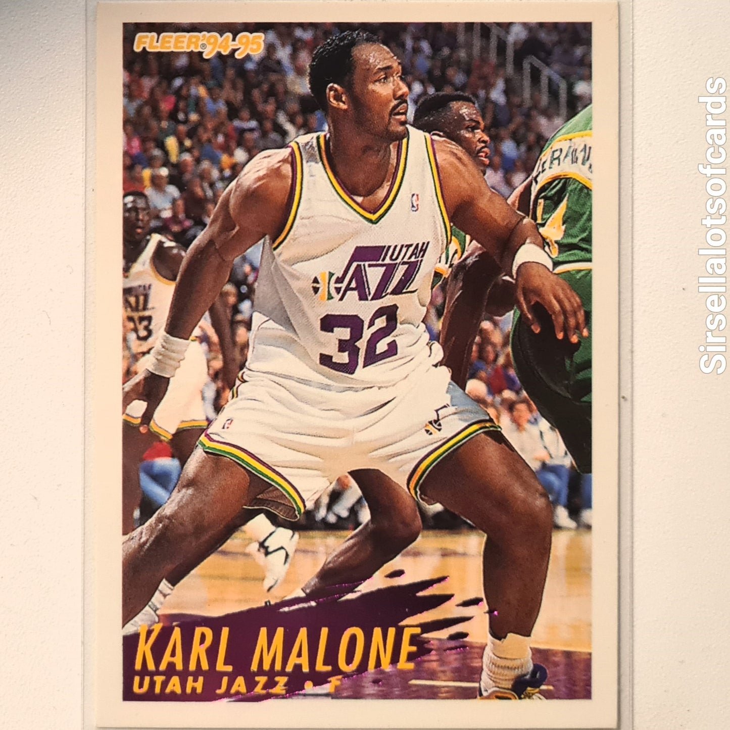 Karl Malone 1994 Fleer 94-95 #224 NBA Basketball Utah Jazz Excellent sleeved