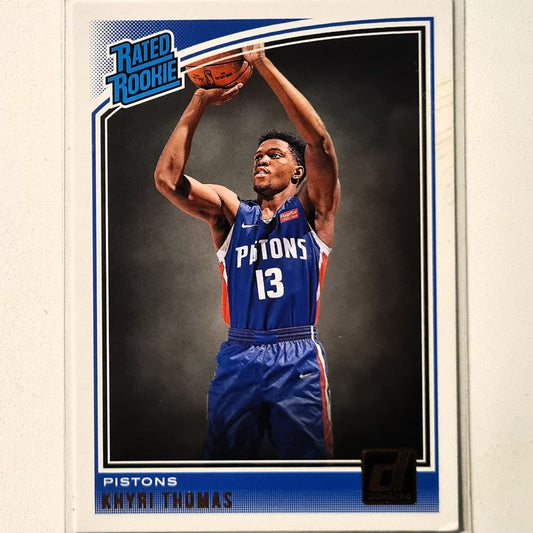 Khyri Thomas 2018-19 Panini Doruss Rated Rookie #173 NBA Basketball Detroit Pistons Excellent sleeved