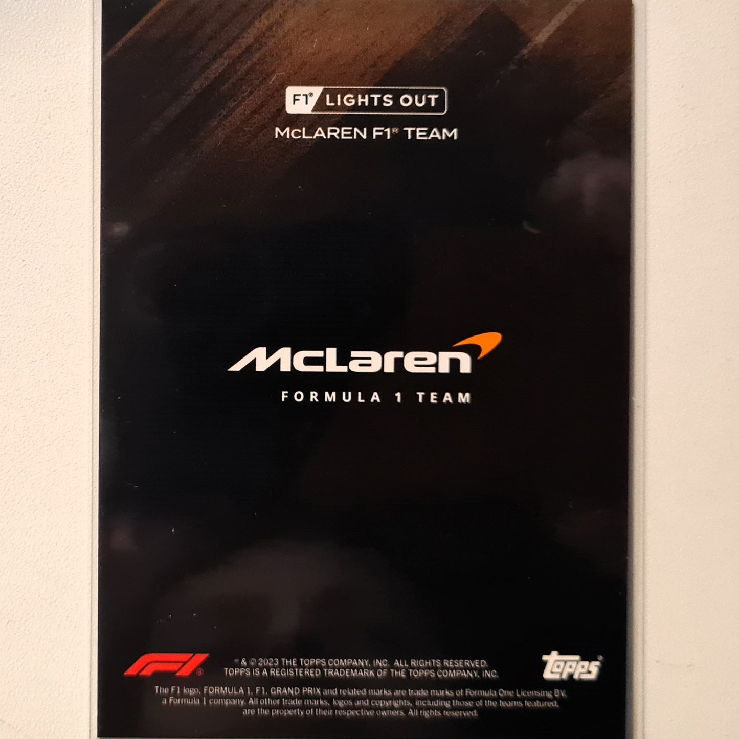 Daniel Riccardo 2023 Topps F1 lights out  F1 Formula one McLaren Excellent/mint sleeved