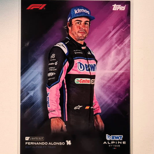 Fernando Alonso 2023 Topps F1 lights out  F1 Formula one Scuderia Alpine Excellent/mint sleeved