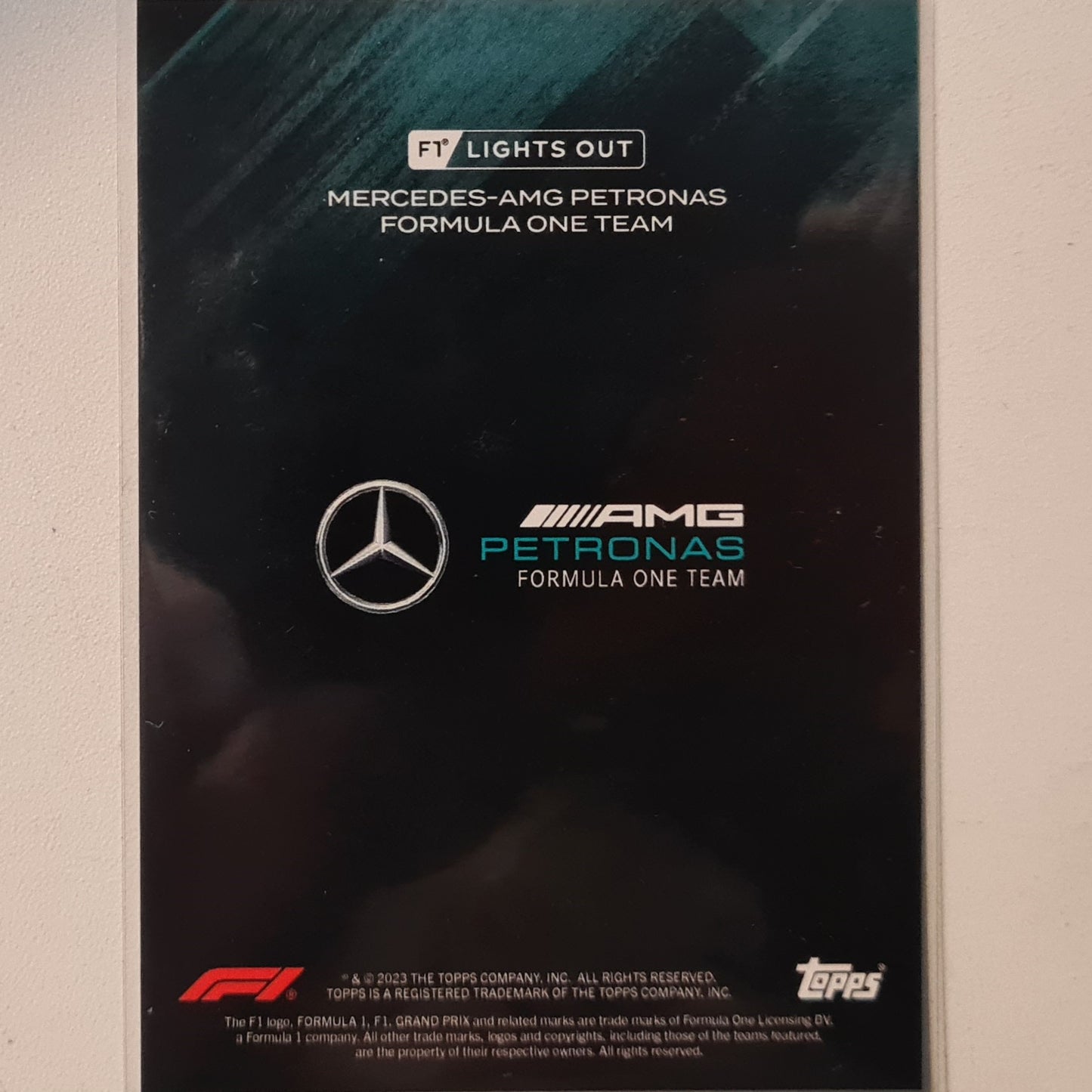 Lewis Hamilton 2023 Topps F1 lights out F1 Formula one Mercedes AMG Petronas Excellent/mint sleeved