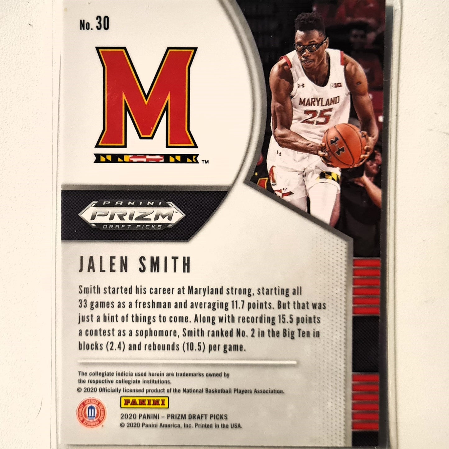Jalen Smith 2020 Panini Prizm Draft Picks Rookie RC #230 NBA Basketball Phoenix Suns Excellent/mint Sleeved