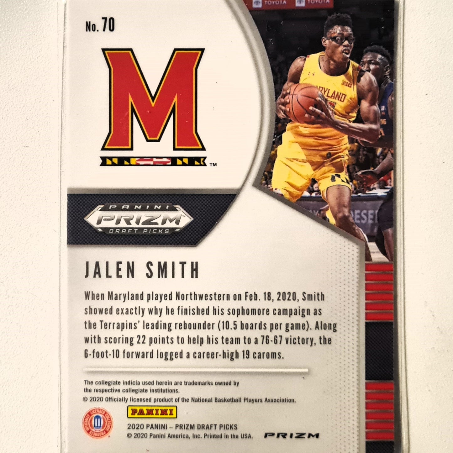 Jalen Smith 2020 Panini Prizm Draft Picks Rookie RC green prizm #70 NBA Basketball Phoenix Suns Excellent/mint Sleeved