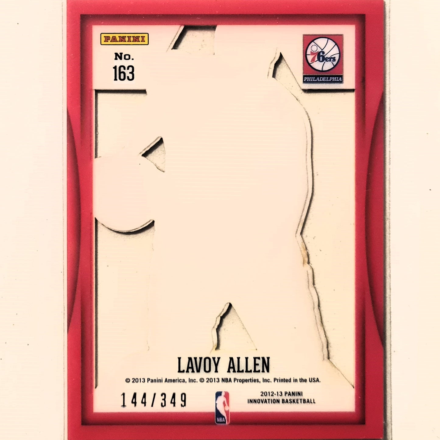 Lavoy Allen 2012-13 Panini Innovation Rookie RC 144/349 #163 NBA Basketball Philadelphia 76 ers Excellent Sleeved